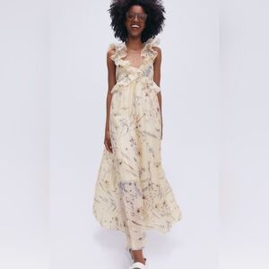 Lyocell-blend Ruffled Dress
